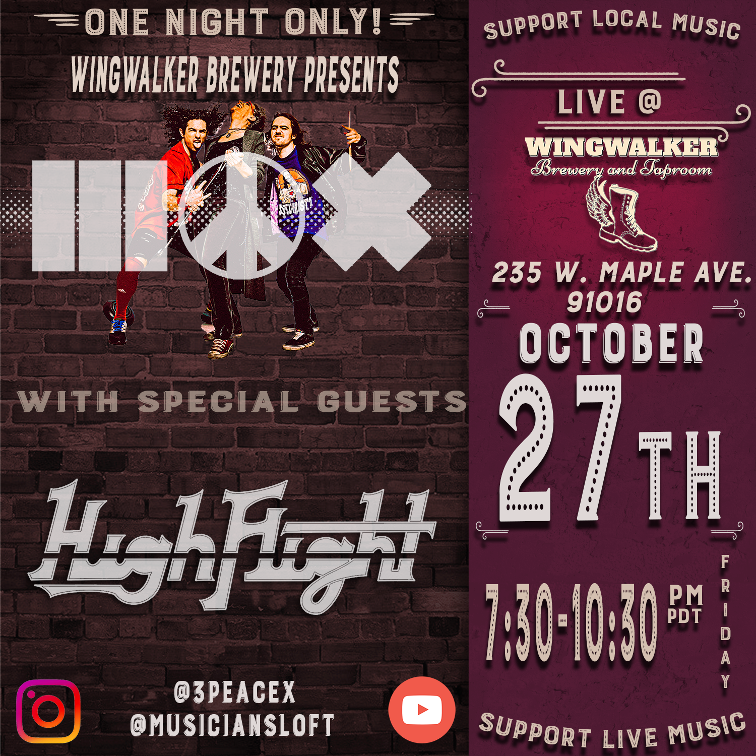 3pX – Live Jukebox Showbill 4